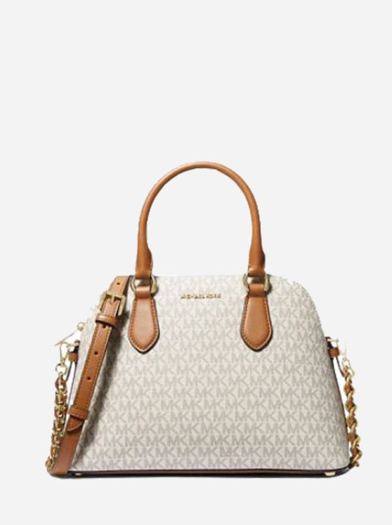 Túi hến Michael Kors size lớn 30S3G6VS2B Veronica Md Dome Satchel Vanilla Large Bag