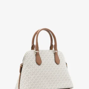 Túi hến Michael Kors size lớn 30S3G6VS2B Veronica Md Dome Satchel Vanilla Large Bag