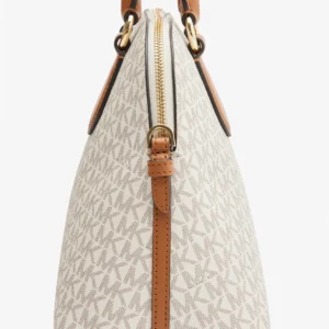 Túi hến Michael Kors size lớn 30S3G6VS2B Veronica Md Dome Satchel Vanilla Large Bag