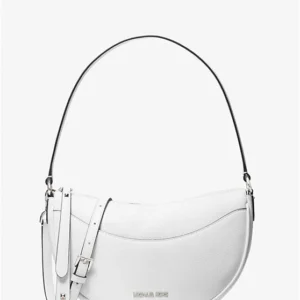 Túi Michael Kors Đeo Chéo Màu Trắng Dover Medium Leather Crossbody Bag