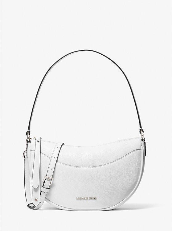 Túi Michael Kors Đeo Chéo Màu Trắng Dover Medium Leather Crossbody Bag