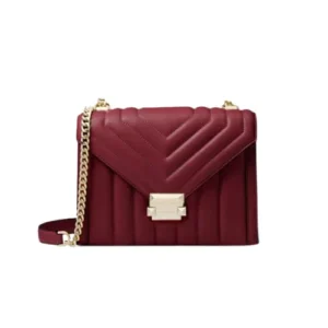 Túi xách Michael Kors màu đỏ mận mã 30F8TXIL3T- WHITNEY LG SHLDR LEATHER- DK BERRY