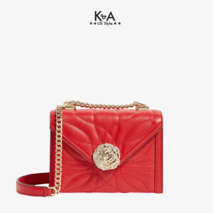 Túi xách Michael Kors  hàng hiệu cao cấp  Whitney Small Bright Red Shoulder Leather Bag, túi xách MK hàng hiệu đeo chéo màu đỏ, túi xách michael kors dự tiệc màu đỏ, giỏ xách MK đeo vai hàng hiệu chính hãng dạo phố
