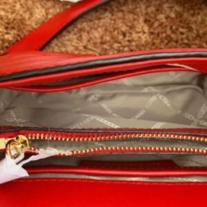 Túi xách Michael Kors  hàng hiệu cao cấp  Whitney Small Bright Red Shoulder Leather Bag, túi xách MK hàng hiệu đeo chéo màu đỏ, túi xách michael kors dự tiệc màu đỏ, giỏ xách MK đeo vai hàng hiệu chính hãng dạo phố