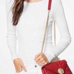 Túi xách Michael Kors  hàng hiệu cao cấp  Whitney Small Bright Red Shoulder Leather Bag, túi xách MK hàng hiệu đeo chéo màu đỏ, túi xách michael kors dự tiệc màu đỏ, giỏ xách MK đeo vai hàng hiệu chính hãng dạo phố