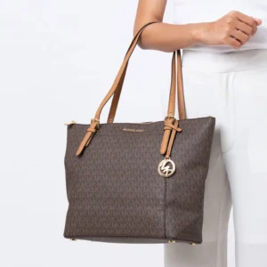 Túi xách Michael Kors đeo vai size lớn Ciara Large Brown Signature Tote, giỏ xách MK chính hãng giành cho nữ, túi xách michael kors hàng hiệu màu nâu size lớn, túi xách MK hàng hiệu dạo phố, túi xách MK văn phòng