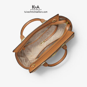 Túi xách Michael Kors loại lớn màu nâu Sylvia Medium Crossgrain Leather Satchel