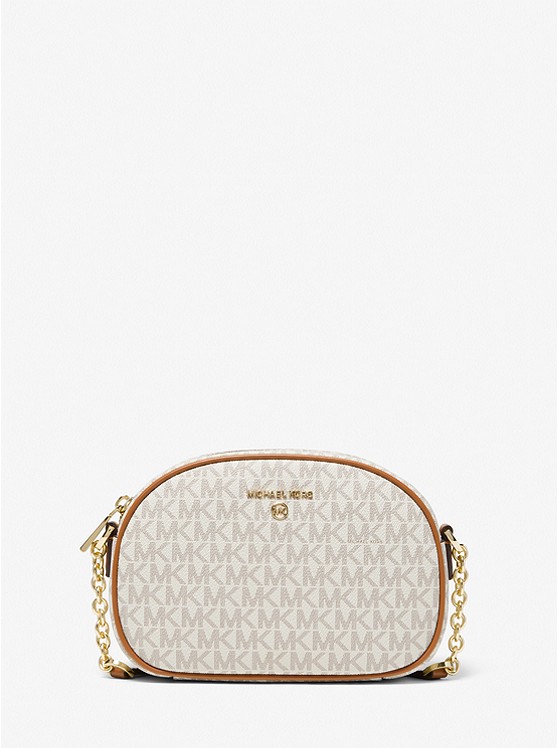 Túi Xách Michael Kors Màu Trắng Đeo Chéo 32F2GT9C0B Jet Set Charm Small Oval Crossbody bag Vanilla