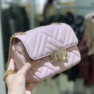Túi xách Michael Kors mini màu hồng Peyton Flap Blossom Chains Handbag, túi xách MK đeo chéo chính hãng giành cho nữ, túi xách michael kors mini authentic, giỏ xách MK hàng hiệu đeo chéo màu hồng dự tiệc, giỏ xách MK chính hãng dạo phố màu hồng