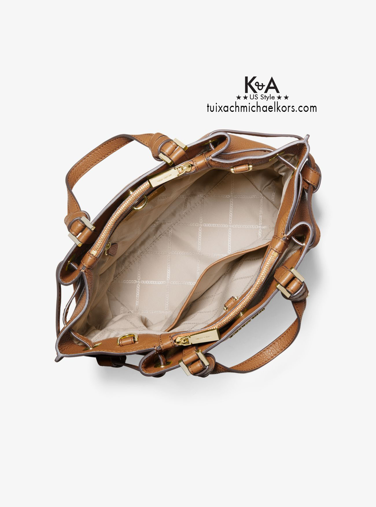 Túi xách Michael Kors nữ hàng hiệu Greta Leather Satchel