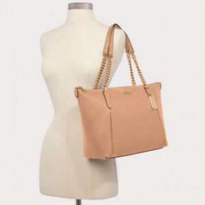 Túi xách Coach nữ  hàng hiệu PBL LTH AVA CHAIN TOTE IMTAU IMTAUPE