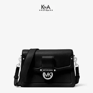 Giỏ xách Michael Kors nữ chính hãng Jessie Medium Peppled Leather Crossbody Bag, túi xách michael kors hàng hiệu đeo chéo giành cho nữ, túi xách MK chính hãng authentic size lớn, giỏ xách MK màu đen giành cho nữ, giỏ xách michael kors hàng hiệu dự tiệc