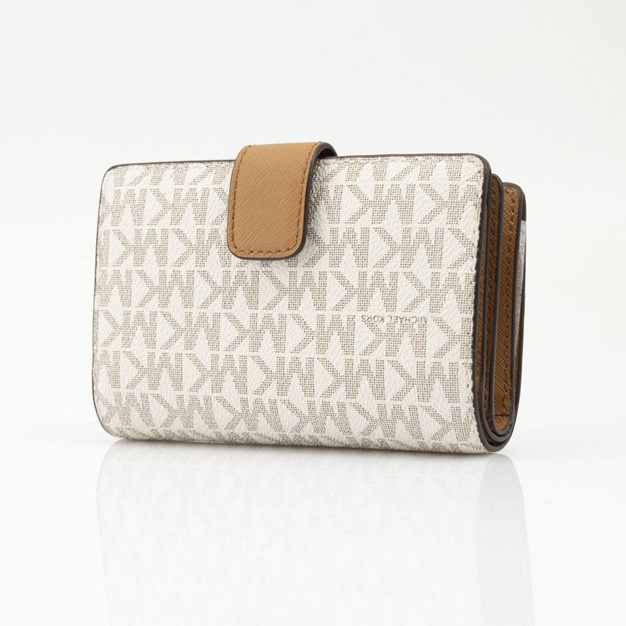 Ví cầm tay Michael Kors mini gấp Jet Set Vanilla Wallet