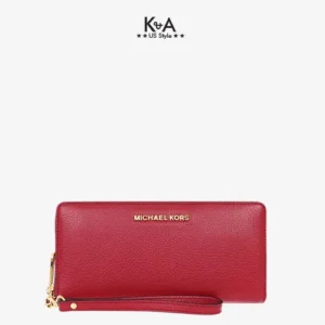 Ví cầm tay nữ Michael Kors màu đỏ size lớn jet set travel continental large red wallet, ví MK cầm tay hàng hiệu giành cho nữ, vi MK chính hãng màu đỏ, Ví MK hàng hiệu size lớn, bóp Michael Kors giành cho nữ màu đỏ, bóp MK hàng hiệu authentic giành cho nữ