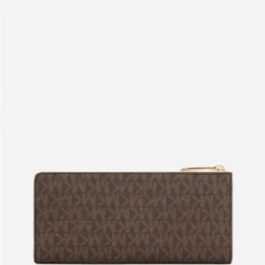 Ví Nữ Michael Kors  35F8GTVZ3B Jet Set Travel Three Qtr Zip Brown Medium