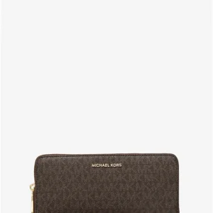 Ví Michael Kors Cầm Tay Màu Nâu Large Logo Continental Wallet