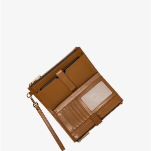 Ví cầm tay Michael Kors hàng hiệu 32T0GJ6W4O Adele Printed Logo Smartphone Wallet Brown Multi