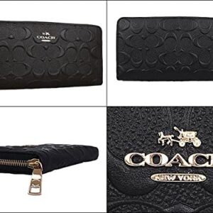 Ví Coach cầm tay nữ hàng hiệu F67566  SIG LTH ACC ZP IMBLK kích thước lớn, vi coach nu sanh dieu, vi Coach nu size lon, bop Coach nu sanh dieu, vi Coach hang hieu chinh hang, vi Coach authentic mau den danh cho nu