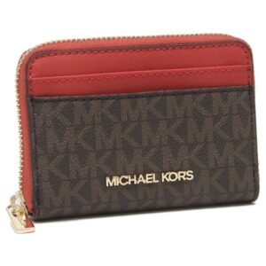 Ví cầm tay Michael Kors hàng hiệu mã 35H9GTVZ2B JET SET TRAVEL MD ZA CARD CASE FLAME,vi MK cam tay hang hieu danh cho nu, vi MK chinh hang mau do logo, Vi MK hang hieu size nho, bop Michael Kors danh cho nu màu do logo