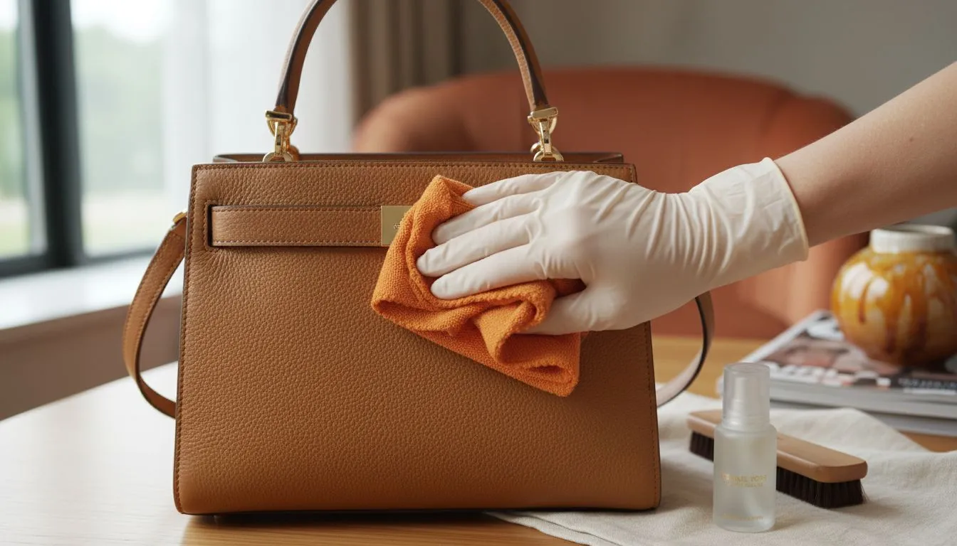 Túi xách Michael Kors bị hư hại và xuất hiện vết ố do tiếp xúc với hóa chất tẩy rửa mạnh