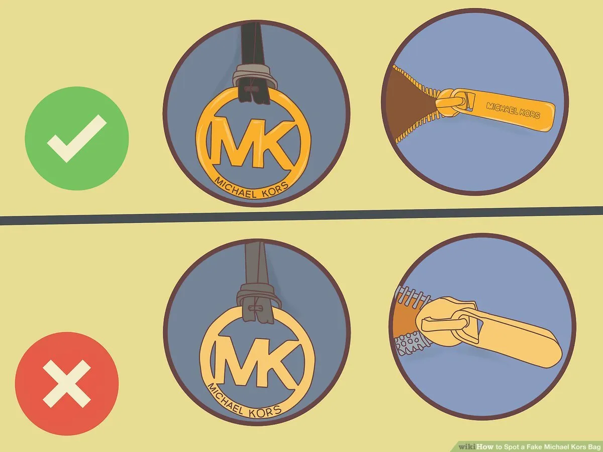 Kiểm tra độ sắc nét của logo trên khóa là bước quan trọng để xác định túi MK chính hãng