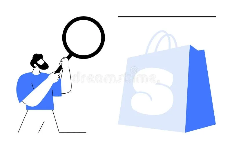 person-looking-magnifying-glass-shopping-bag-s-logo-person-holds-magnifying-glass-examining-shopping-bag-339486907 Luôn kiểm tra kỹ lưỡng mọi chi tiết và thông tin trước khi quyết định mua hàng thanh lý