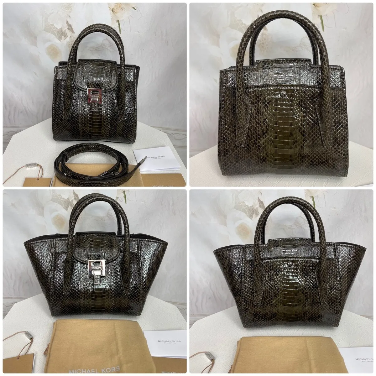 Cận cảnh chất liệu da cao cấp và tinh xảo được sử dụng trong dòng Michael Kors Collection